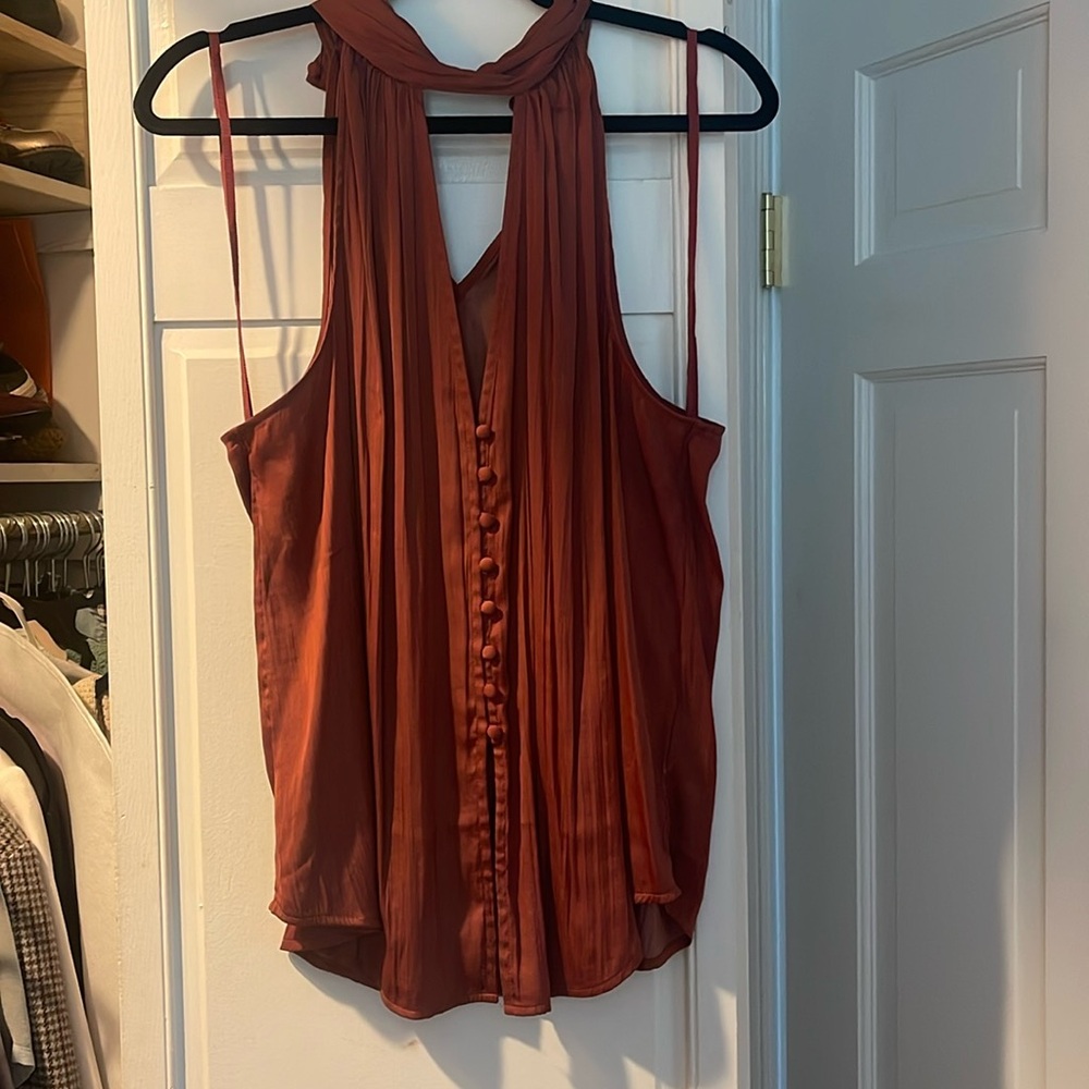 Rust colored Anthropologie top - worn once!
